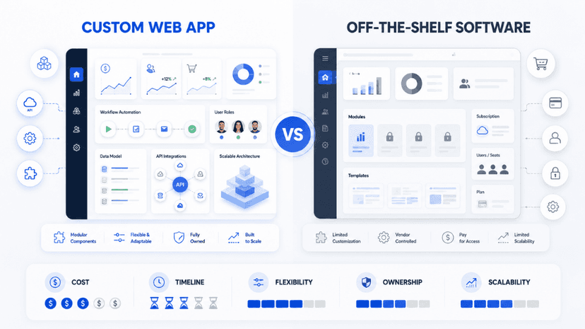 Custom Web App vs Off-the-Shelf Software | How to Make the Right Decision