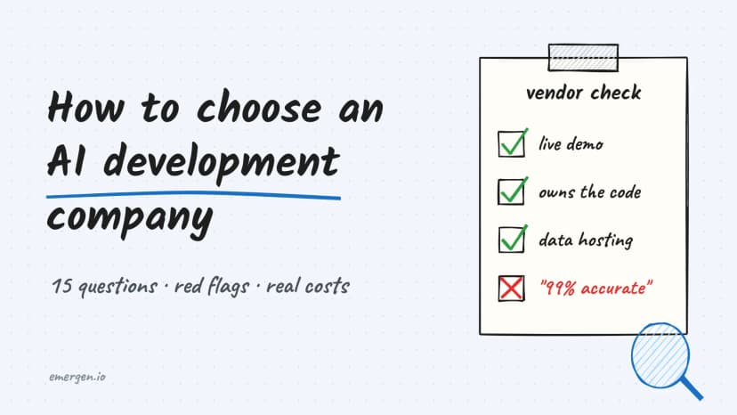How to Choose an AI Development Company | 15 Questions, Red Flags and Real Costs